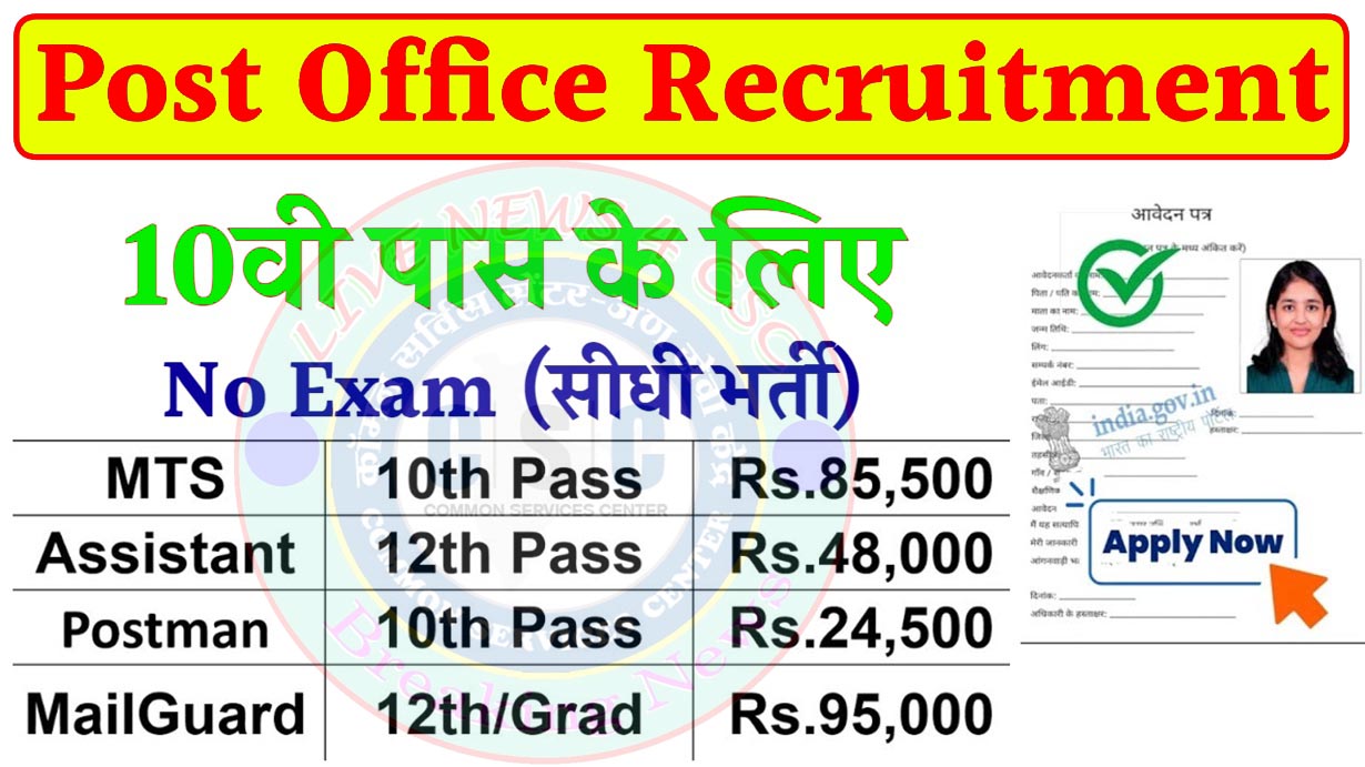 India Post Office Bank New Recruitment 2024